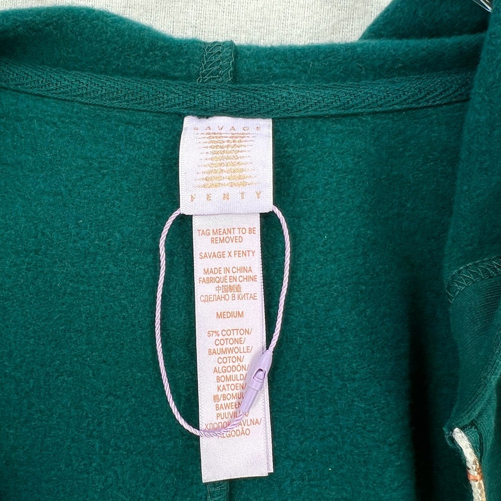 SAVAGE X FENTY Forever Savage Showgirl Hooded One Piece Womens M Hunter Green - Picture 15 of 16